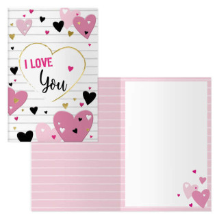 Dohe Pack de 6 Tarjetas de Felicitacion de San Valentin - 11.5x17cm - Impresas a Todo Color - Estampaciones con Pelicula de Col