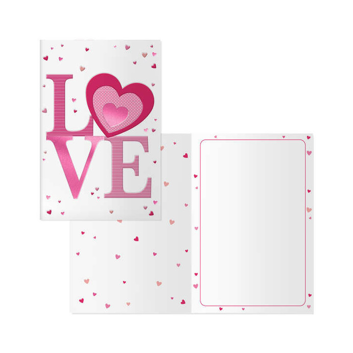 Dohe Sunday Pack de 6 Tarjetas de Felicitacion San Valentin - 11.5x17cm - Impresion a Todo Color - Estampaciones con Pelicula d