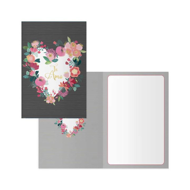 Dohe Pack de 6 Tarjetas de Felicitacion de San Valentin - 11.5x17cm - Impresion a Todo Color - Estampaciones con Pelicula de Co