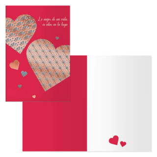 Dohe Pack de 6 Tarjetas de Felicitacion de San Valentin - 11.5x17cm - Impresas a Todo Color - Estampaciones con Pelicula de Col