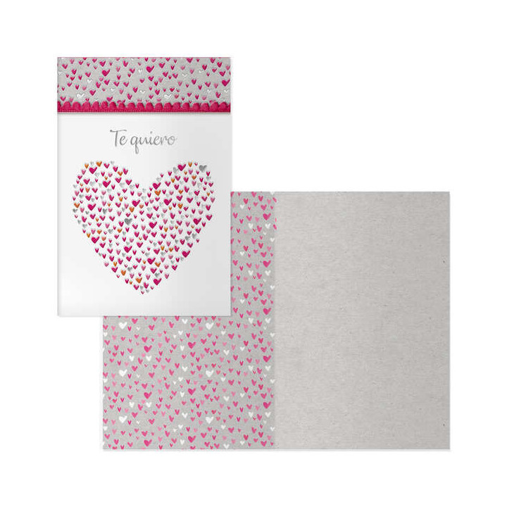 Dohe Pack de 6 Tarjetas de Felicitacion de San Valentin - 11.5x17cm - Impresas a Todo Color - Estampaciones con Pelicula de Col