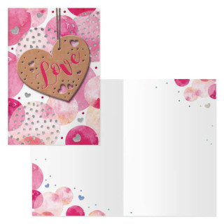 Dohe Pack de 6 Tarjetas de Felicitacion de San Valentin - 11.5x17cm - Impresas a Todo Color - Estampaciones con Pelicula de Col