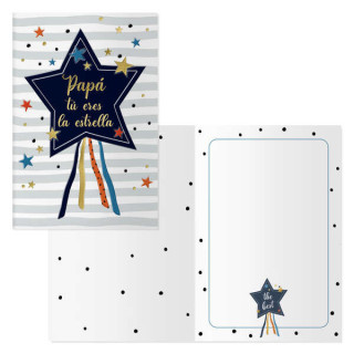 Dohe Pack de 6 Tarjetas de Felicitacion Dia del Padre - 11.5x17cm - Impresion a Todo Color - Estampaciones con Pelicula de Colo