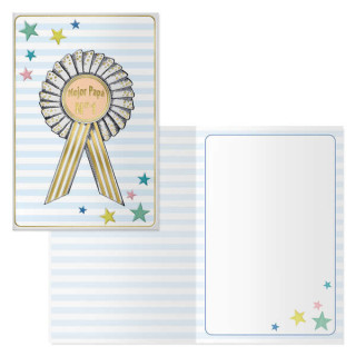 Dohe Pack de 6 Tarjetas de Felicitacion Dia del Padre - 11.5x17cm - Impresion a Todo Color - Estampaciones con Pelicula de Colo