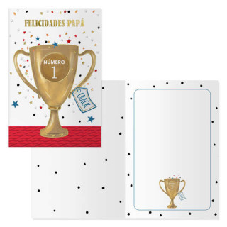 Dohe Pack de 6 Tarjetas de Felicitacion Dia del Padre - 11.5x17cm - Impresion a Todo Color - Estampaciones con Pelicula de Colo