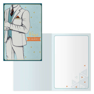 Dohe Pack de 6 Tarjetas de Felicitacion Dia del Padre - 11.5x17cm - Impresion a Todo Color - Estampaciones con Pelicula de Colo