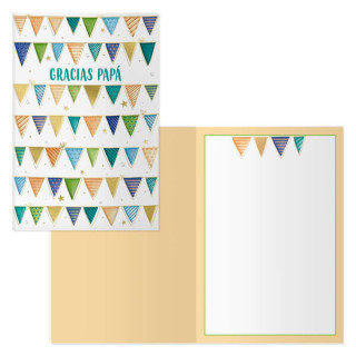 Dohe Pack de 6 Tarjetas de Felicitacion Dia del Padre - 11.5x17cm - Impresion a Todo Color - Estampaciones con Pelicula de Colo