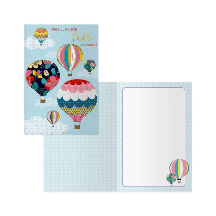 Dohe Pack de 6 Tarjetas de Felicitacion Dia del Padre - 11.5x17cm - Impresion a Todo Color - Estampaciones con Pelicula de Colo