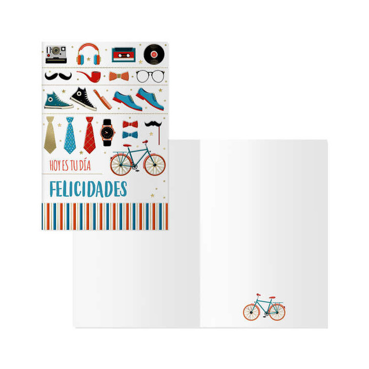 Dohe Pack de 6 Tarjetas de Felicitacion Dia del Padre - 11.5x17cm - Impresion a Todo Color - Estampaciones con Pelicula de Colo