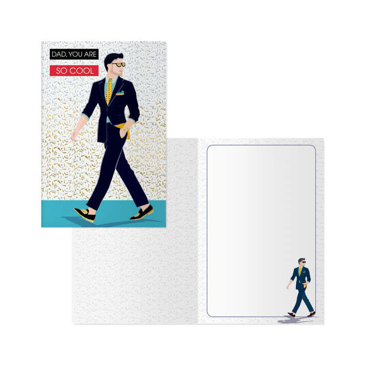 Dohe Pack de 6 Tarjetas de Felicitacion Dia del Padre - 11.5x17cm - Impresion a Todo Color - Estampaciones con Pelicula de Colo