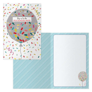 Dohe Pack de 6 Tarjetas de Felicitacion Dia del Padre - 11.5x17cm - Impresion a Todo Color - Estampaciones con Pelicula de Colo