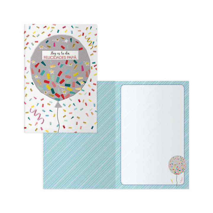 Dohe Pack de 6 Tarjetas de Felicitacion Dia del Padre - 11.5x17cm - Impresion a Todo Color - Estampaciones con Pelicula de Colo