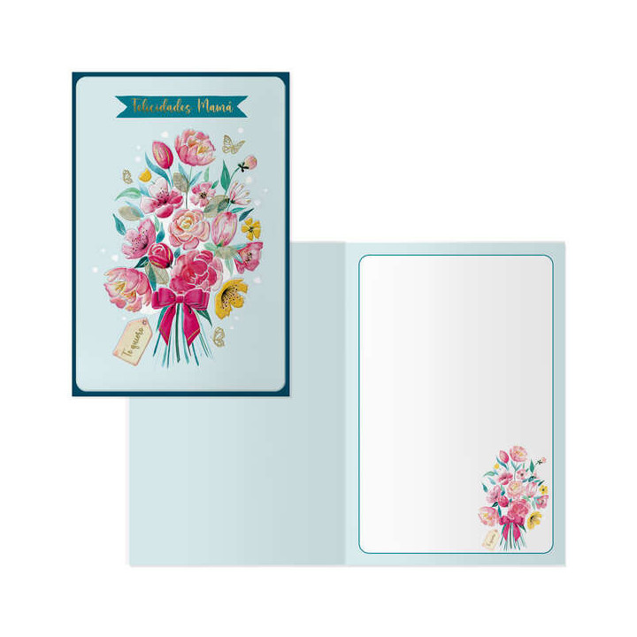 Dohe Pack de 6 Tarjetas de Felicitacion Dia de la Madre - 11.5x17cm - Impresas a Todo Color - Estampaciones con Pelicula de Col