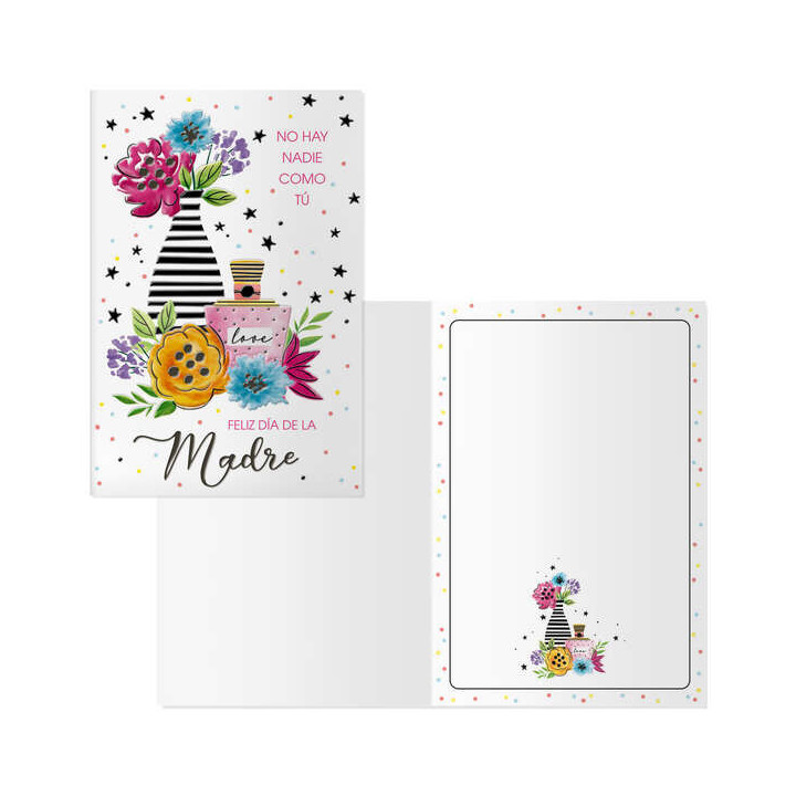 Dohe Pack de 6 Tarjetas de Felicitacion Dia de la Madre - 11.5x17cm - Impresas a Todo Color - Estampaciones con Pelicula de Col