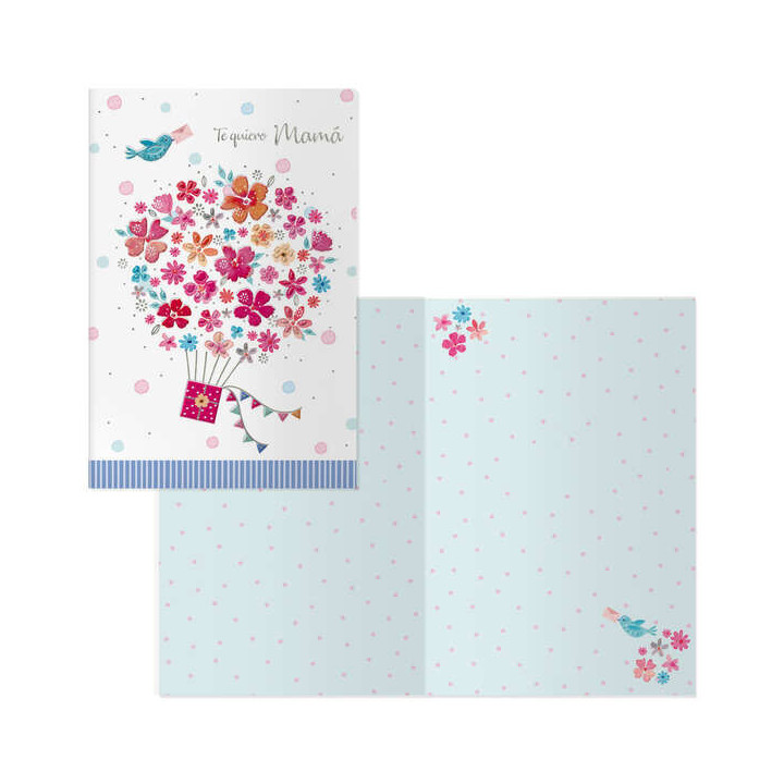 Dohe Pack de 6 Tarjetas de Felicitacion Dia de la Madre - 11.5x17cm - Impresas a Todo Color - Estampaciones con Pelicula de Col