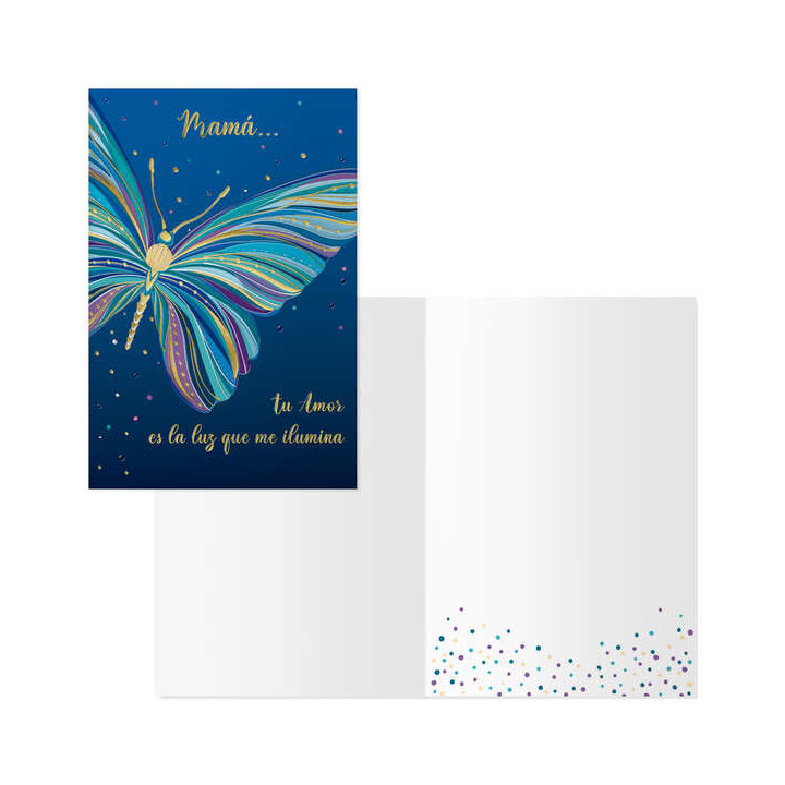 Dohe Pack de 6 Tarjetas de Felicitacion Dia de la Madre - 11.5x17cm - Impresas a Todo Color - Estampaciones con Pelicula de Col