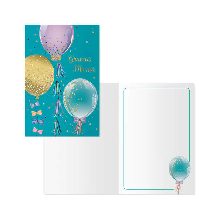 Dohe Pack de 6 Tarjetas de Felicitacion Dia de la Madre - 11.5x17cm - Impresas a Todo Color - Estampaciones con Pelicula de Col