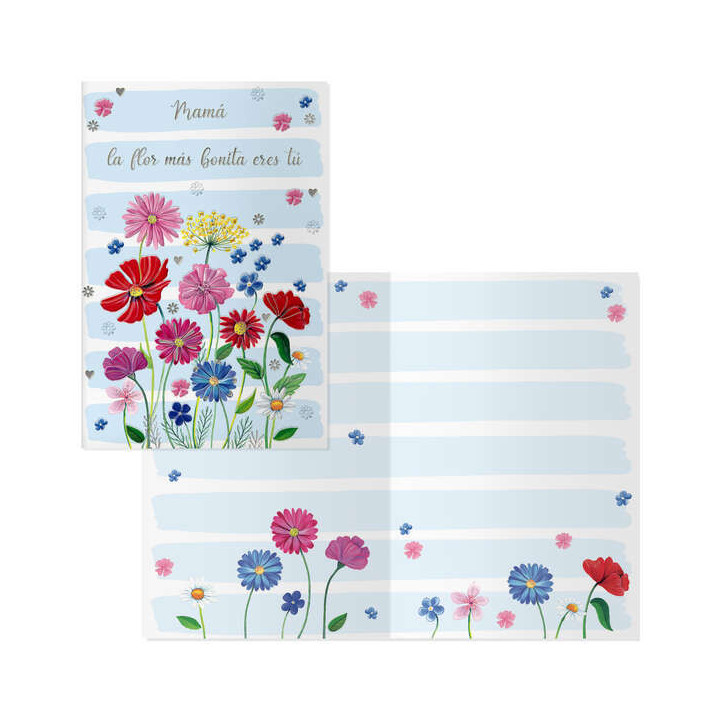 Dohe Pack de 6 Tarjetas de Felicitacion Dia de la Madre - 11.5x17cm - Impresas a Todo Color - Estampaciones con Pelicula de Col