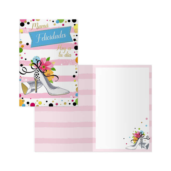 Dohe Pack de 6 Tarjetas de Felicitacion Dia de la Madre - 11.5x17cm - Impresas a Todo Color - Estampaciones con Pelicula de Col