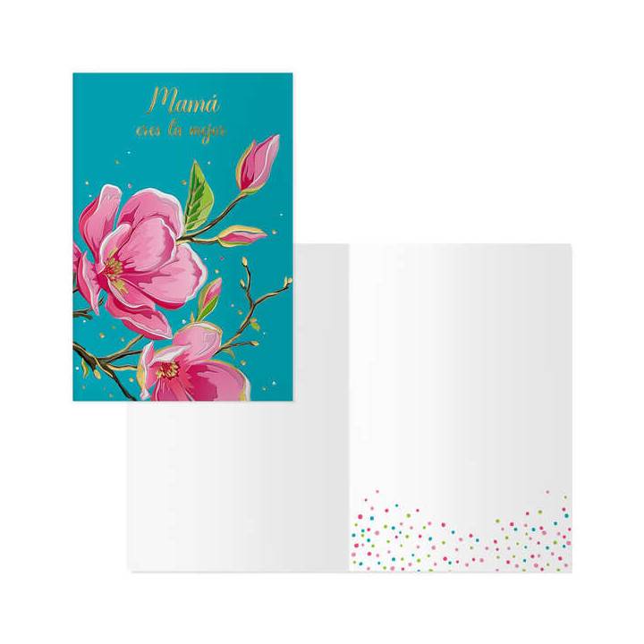 Dohe Pack de 6 Tarjetas de Felicitacion Dia de la Madre - 11.5x17cm - Impresas a Todo Color - Estampaciones con Pelicula de Col