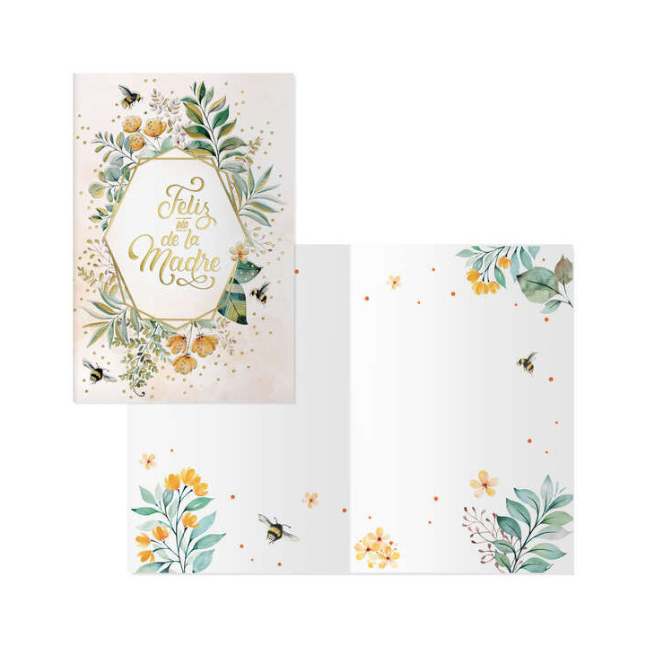 Dohe Pack de 6 Tarjetas de Felicitacion Dia de la Madre - 11.5x17cm - Impresion a Todo Color - Estampaciones con Pelicula de Co