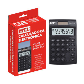 Dohe Calculadora Electronica de 8 Digitos - Alimentacion Solar y a Pilas - 3 Teclas de Memoria - Apagado Automatico - Formato M