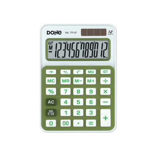 Dohe Calculadora de Sobremesa Pequeña 12 Digitos - Teclas de Gran Formato - 4 Teclas de Memoria - Apagado Automatico - Aliment