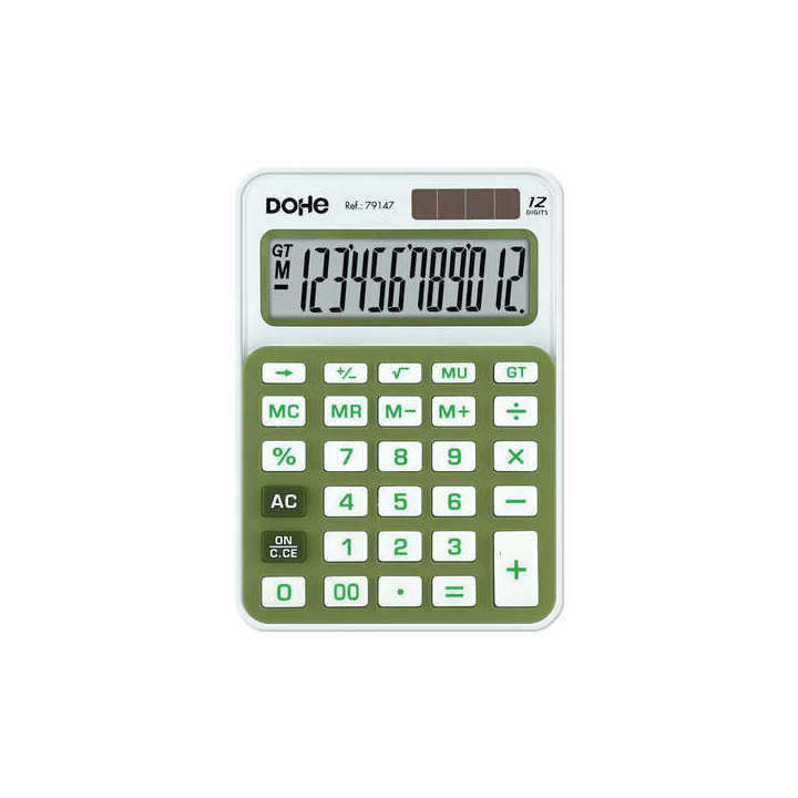 Dohe Calculadora de Sobremesa Pequeña 12 Digitos - Teclas de Gran Formato - 4 Teclas de Memoria - Apagado Automatico - Aliment