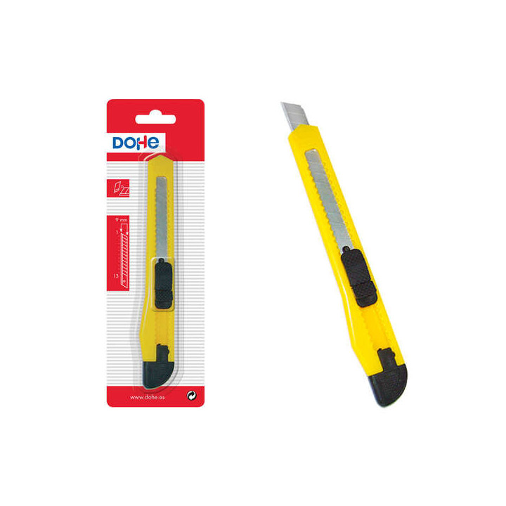 Dohe Cutter Resistente de Plastico - Cuchillas de Acero Tronzables - Sistema de Bloqueo de Cuchilla