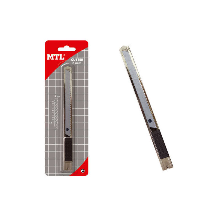 Dohe Cutter de Acero Inoxidable - Cuchillas Tronzables de Acero - Sistema de Bloqueo de Cuchilla - Blister Individual