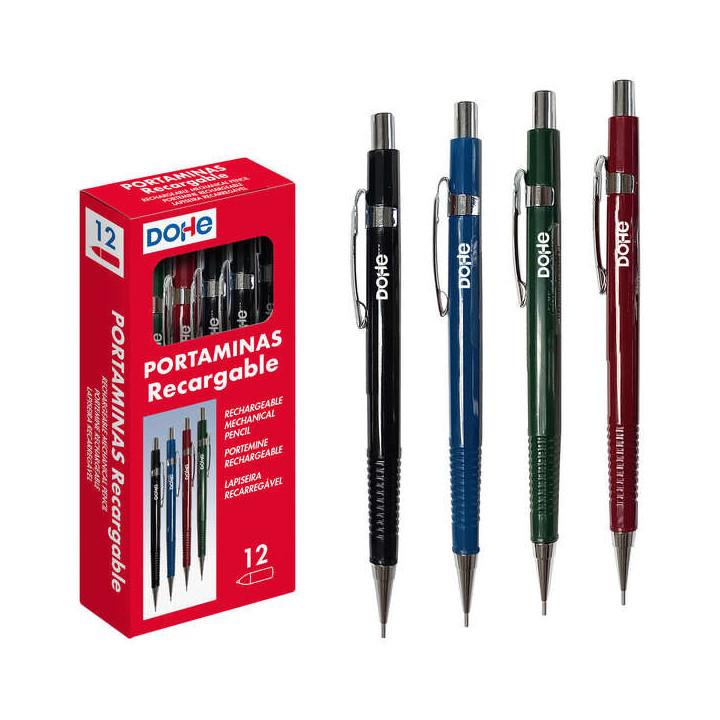 Dohe Portaminas Recargable - Cuerpo de Plastico - Zona Estriada para Agarre - Clip