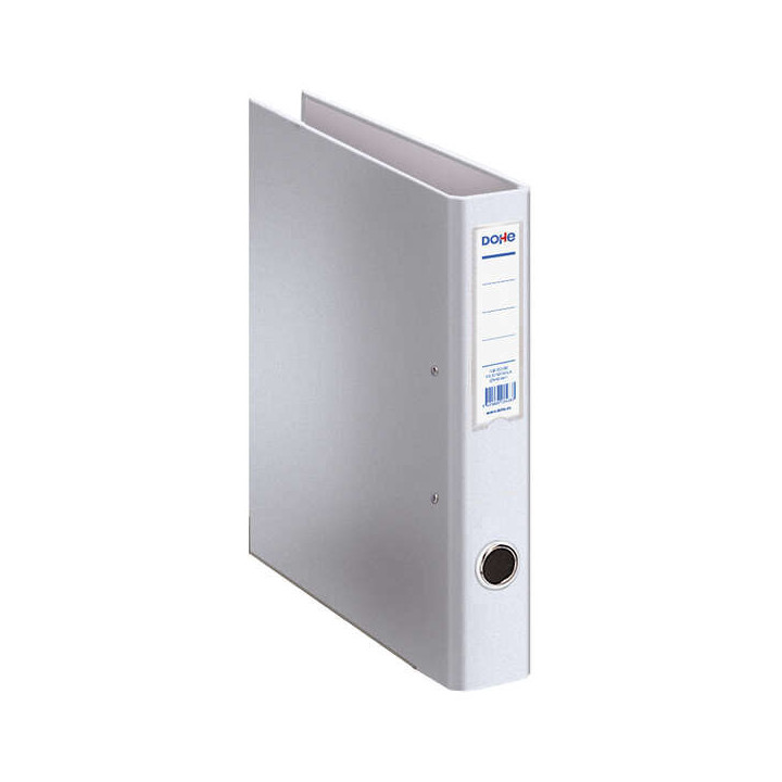 Dohe Carpeta de 2 Anillas Mixtas 40mm - Tamaño A4 - Medidas 285x320x60mm - Ollao y Tarjetero en Lomo - Carton Forrado con Poli