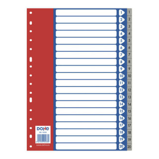 Dohe Separadores para Archivadores y Carpetas de Anillas - 120 Micras - Multitaladro de 16 Perforaciones - Bolsa Autoadhesiva I