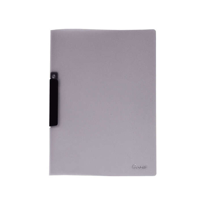 Dohe Dossier con Pinza Pivotante Tamaño A4 - Fabricado en Polipropileno Translucido de 450 Micras - Color Gris