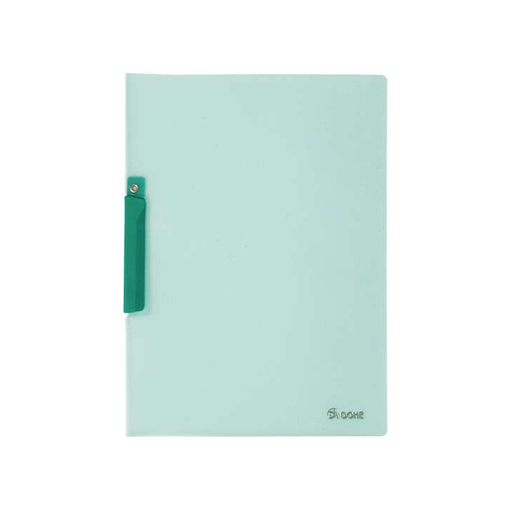 Dohe Dossier con Pinza Pivotante Tamaño A4 - Fabricado en Polipropileno Translucido de 450 Micras - Color Verde