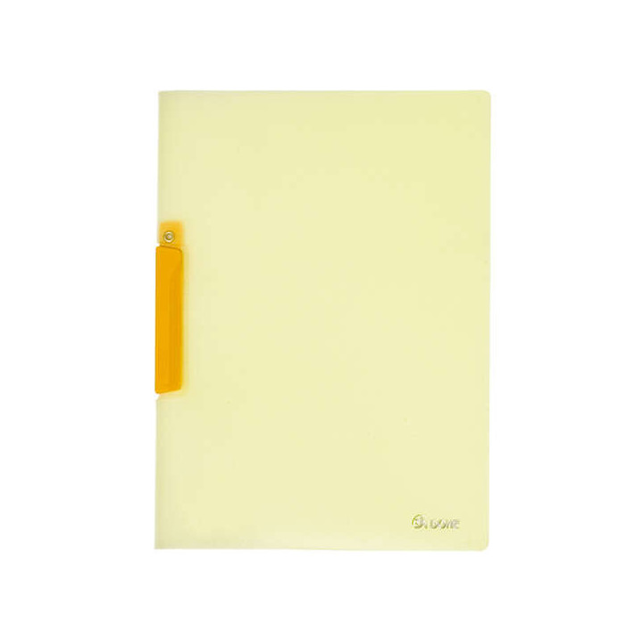 Dohe Dossier con Pinza Pivotante Tamaño A4 - Fabricado en Polipropileno Translucido de 450 Micras - Color Amarillo