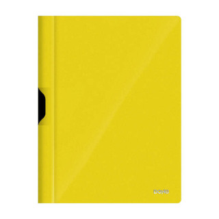 Dohe Dossier con Clip Metalico - Tamaño A4 - Fabricado en Polipropileno Opaco de 350 Micras - Color Amarillo