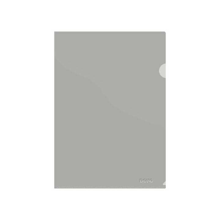 Dohe Dossier Uñero Premium Tamaño A4 - 210x297mm - Fabricado en Polipropileno Translucido de 180 Micras - Color Gris