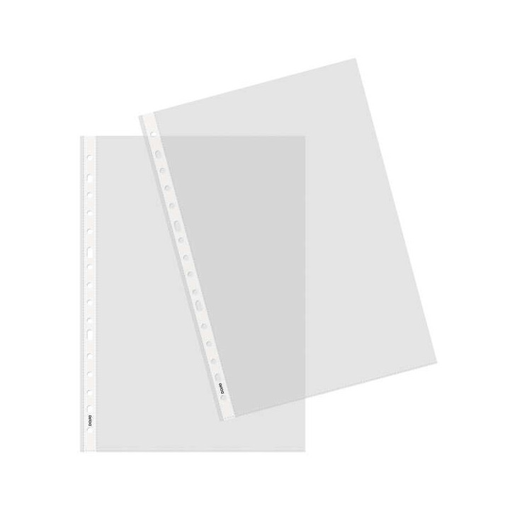 Dohe 100 Fundas Multitaladro de 16 Perforaciones - 100x100mm - Polipropileno Transparente Piel de Naranja y Cristal