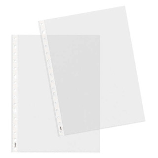 Dohe 100 Fundas Multitaladro de 16 Perforaciones - 100x100mm - Polipropileno Transparente Piel de Naranja y Cristal de Diversas