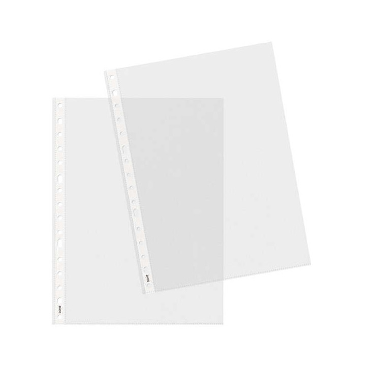 Dohe 100 Fundas Multitaladro de 16 Perforaciones - 100x100mm - Polipropileno Transparente Piel de Naranja y Cristal de Diversas