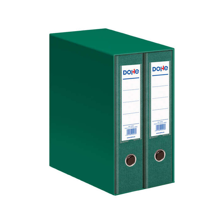 Dohe Modulo de 2 Archivadores Folio Lomo Ancho con Ollao y Rado - Carton Forrado con Polipropileno - Cantoneras Metalicas - Pal