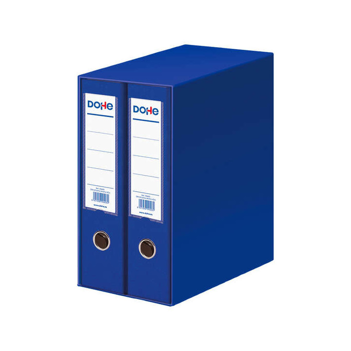Dohe Modulo de 2 Archivadores A4 Lomo Ancho con Ollao y Rado - Carton Forrado con Polipropileno - Cantoneras Metalicas - Palanc