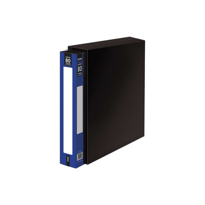 Dohe Carpetas con Fundas Din A4 - Tapa de Polipropileno Opaco - Bolsillo en Lomo - Fundas Transparentes Soldadas - Bolsa Indivi