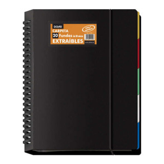 Dohe Carpetas con Fundas en Tamaño Din A4 - Tapa de Polipropileno Opaco - Fundas Transparentes Extraibles de 23 Perforaciones