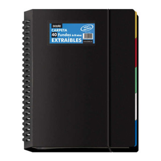 Dohe Carpetas con Fundas en Tamaño Din A4 - Tapa de Polipropileno Opaco - Fundas Transparentes Extraibles de 23 Perforaciones