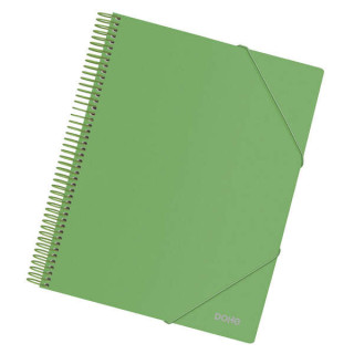 Dohe Carpeta con 30 Fundas Tamaño A4 - Tapa de Polipropileno Opaco de 800 Micras - Fundas Transparentes de 80 Micras - Espiral