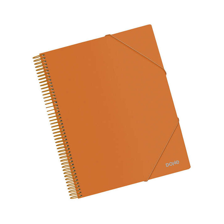 Dohe Carpeta con 30 Fundas Tamaño A4 - Tapa de Polipropileno Opaco 800 Micras - Fundas Transparentes 80 Micras - Espiral de Pl