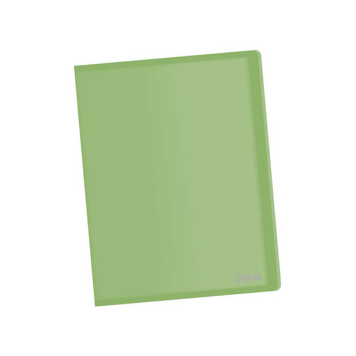 Dohe Carpeta con 10 Fundas A4 - Tapa Flexible de Polipropileno - Fundas Transparentes Soldadas - Color Verde