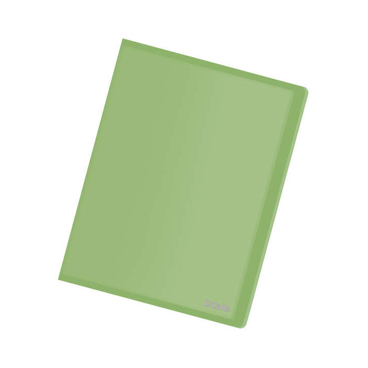 Dohe Carpeta con 20 Fundas Transparentes Soldadas A4 80mic - Tapa Flexible de Polipropileno - Color Verde